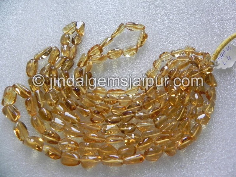 Citrine Plain Nuggets Shape Beads
